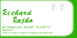 richard rajko business card